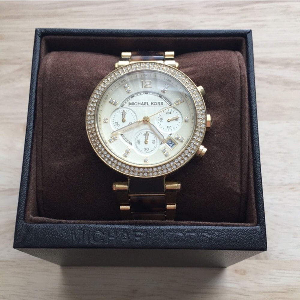 Michael Kors Tortoise Chronograph Watch